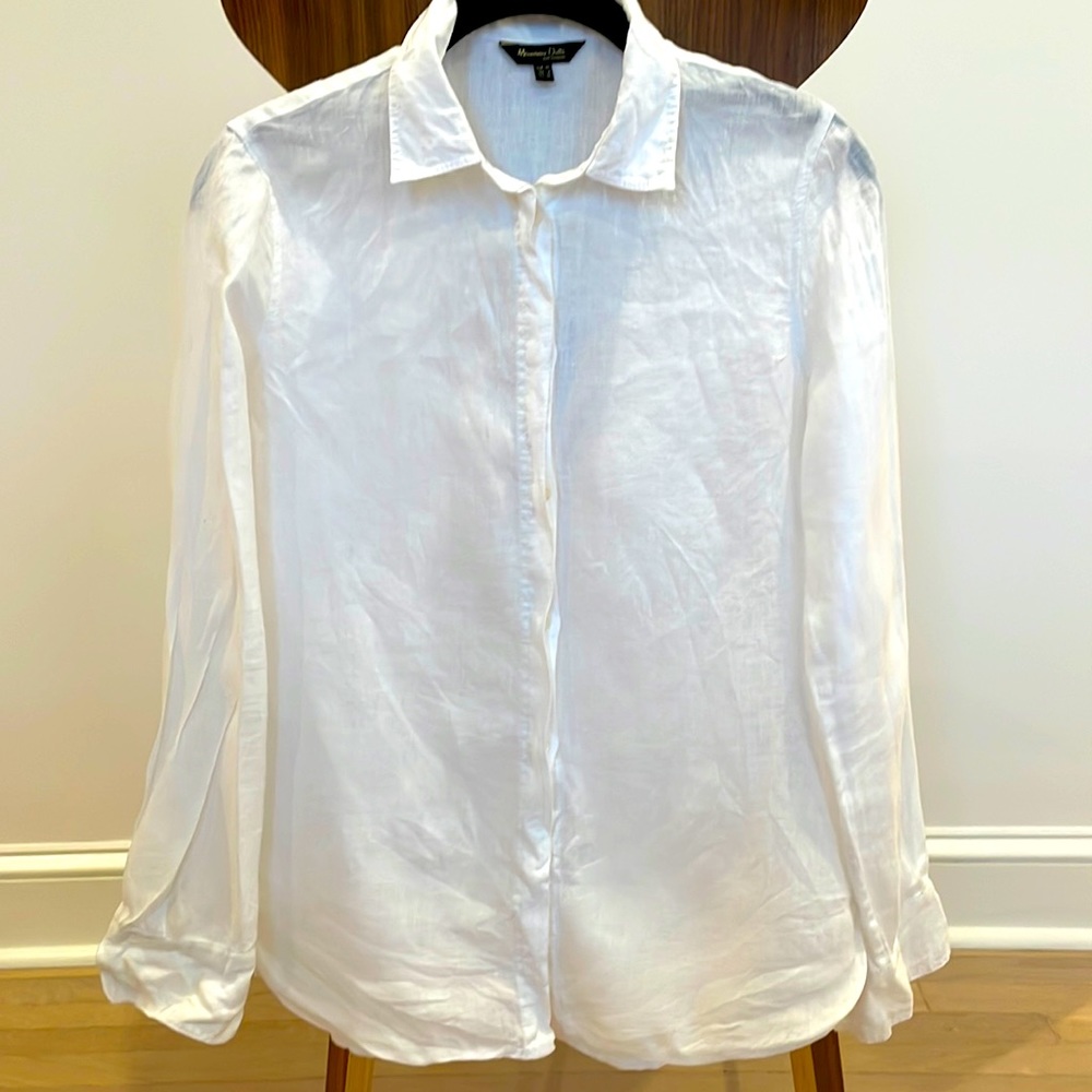 Massimo Dutti linen white shirt